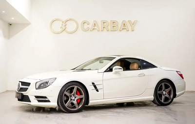 AED 3069 PM | MERCEDES BENZ SL400 AMG 2016 | PRISTINE CONDITION | 1 YEAR WARRANTY | GCC-0