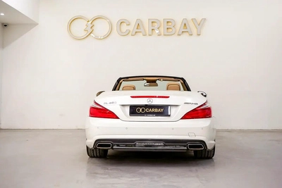 AED 3069 PM | MERCEDES BENZ SL400 AMG 2016 | PRISTINE CONDITION | 1 YEAR WARRANTY | GCC-12