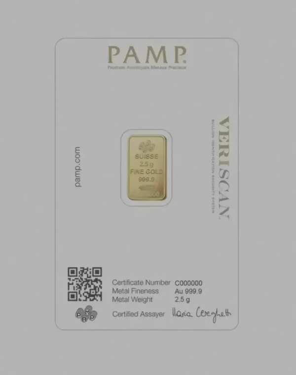 PAMP 24KT - 2.5g Suisse Pamp