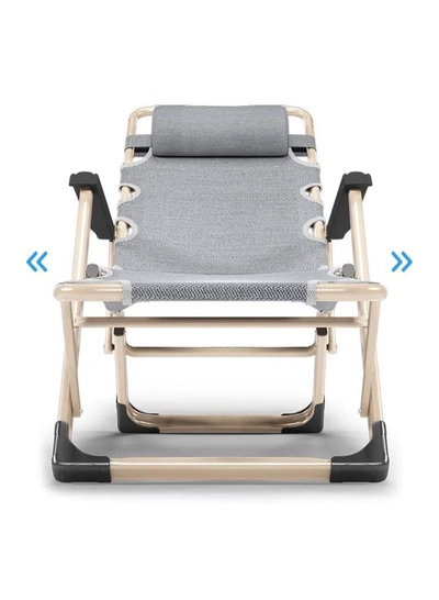 DubaiGallery Office Folding Nap Bed Portable Adjustable Chair Breathable Sleeping Bed Relax Chair 180 Degree Rotation-1