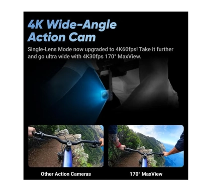 Insta360 X4 Adventure Bundle- 8K Waterproof 360 Action Camera, 4K Wide-Angle Video, 256GB Mcard-4