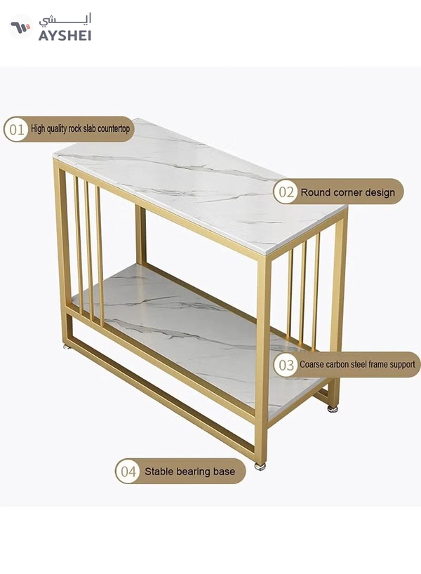 DubaiGallery Simple And Stylish Double Layer Living Room Furniture Durable Scratch Resistant Coffee Table