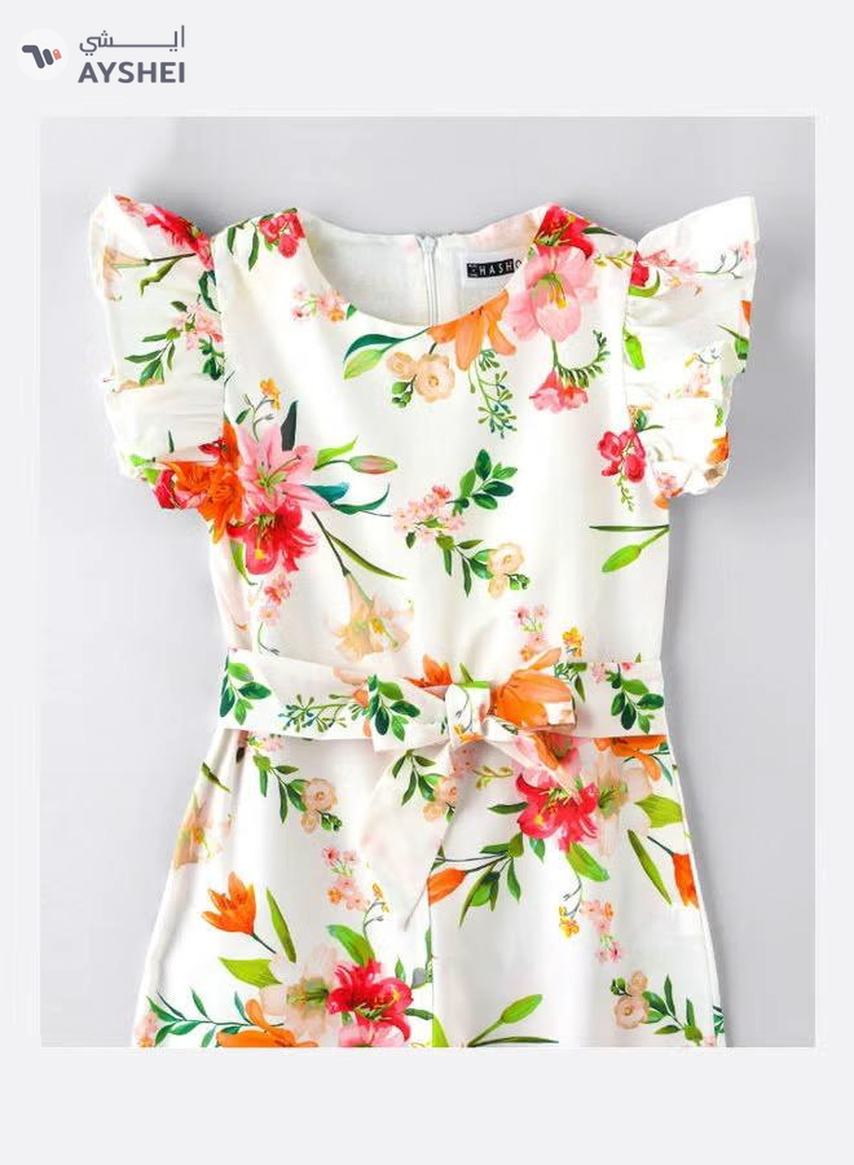  HASHQLO Flower Printed Full Length Jumpsuit Multicolour-2-2