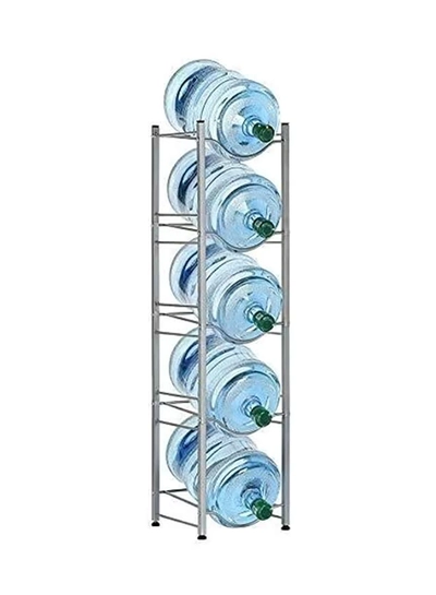 ZL 5-Tier Water Bottle Storage Rack Silver 135cm-1