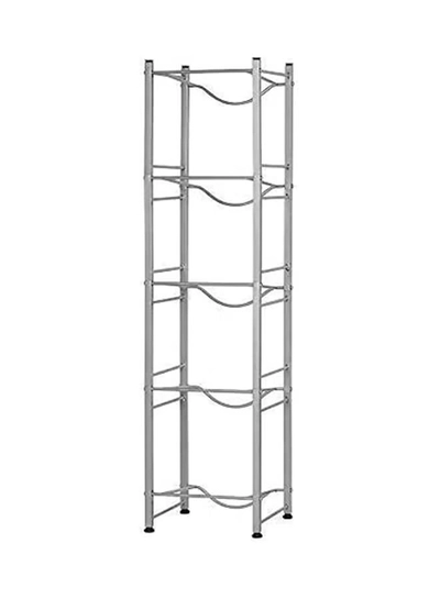 ZL 5-Tier Water Bottle Storage Rack Silver 135cm-0