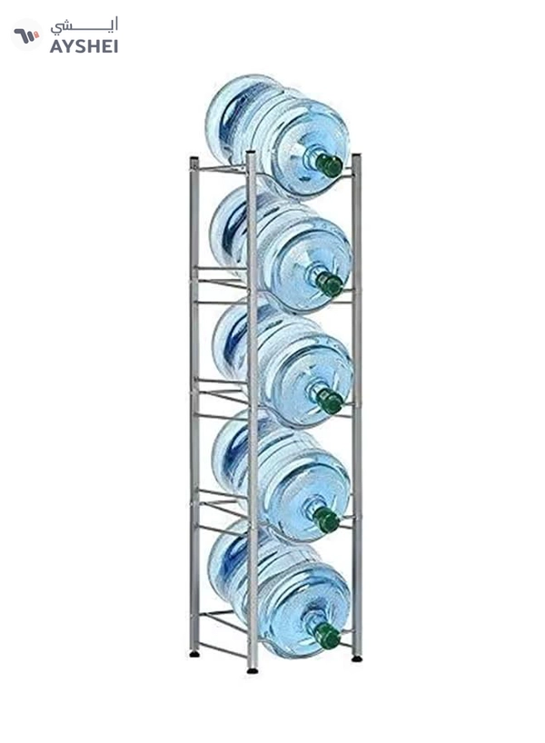 ZL 5-Tier Water Bottle Storage Rack Silver 135cm
