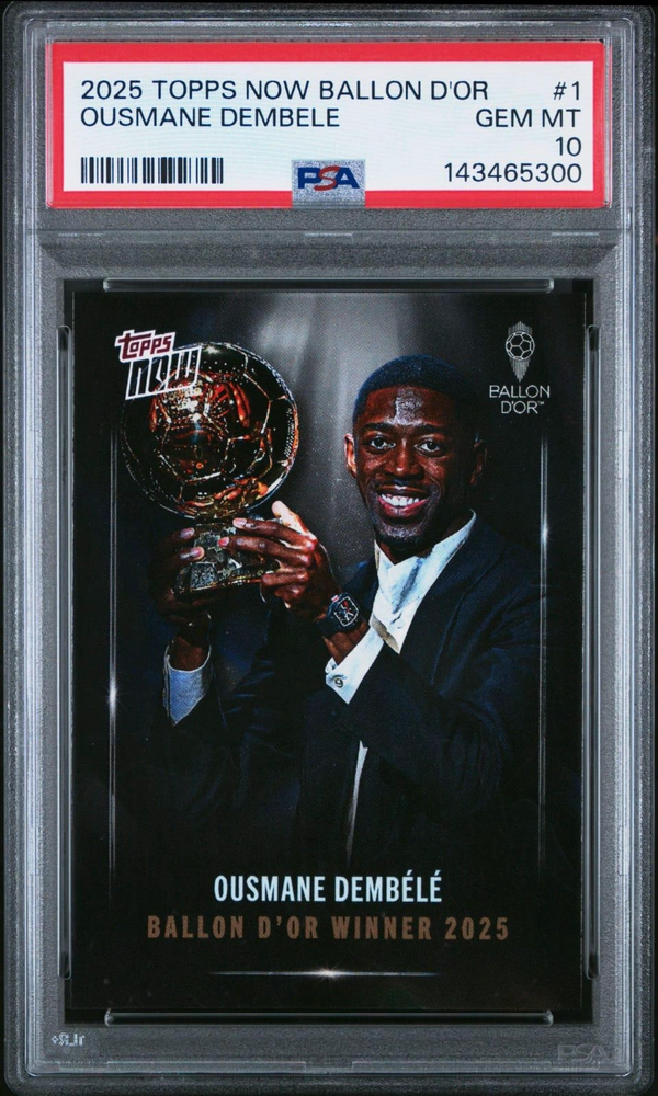 Ousmane Dembele 2025 Topps Now France PSA 10