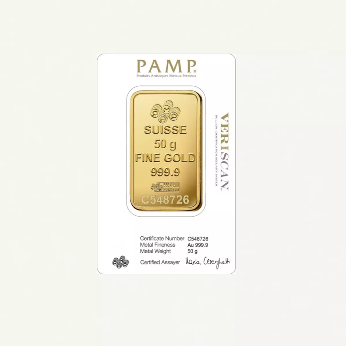 PAMP Swiss Made 24K(999.9) Pamp 50g Gold Bar-3-3
