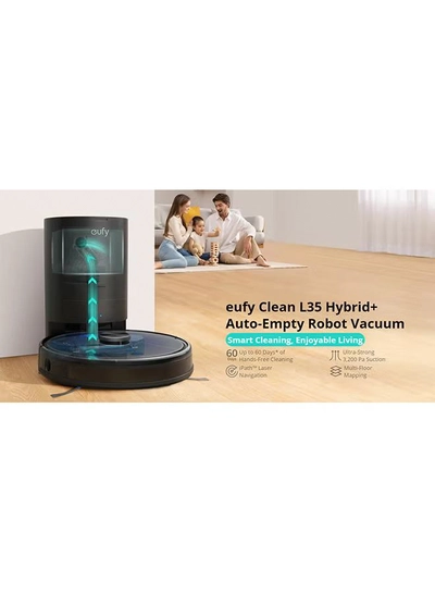 Eufy RoboVac L35 Hybrid+ Vacuum Cleaner 50 W T2182K11 Black-1