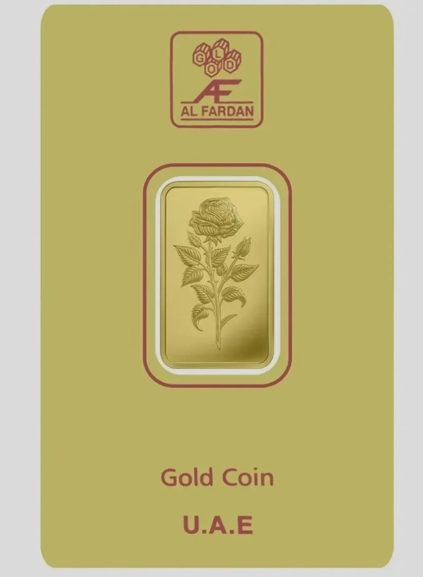 24K Gold Bar 5 gram Gold Bar Al Fardan UAE (999.9% Pure Gold)
