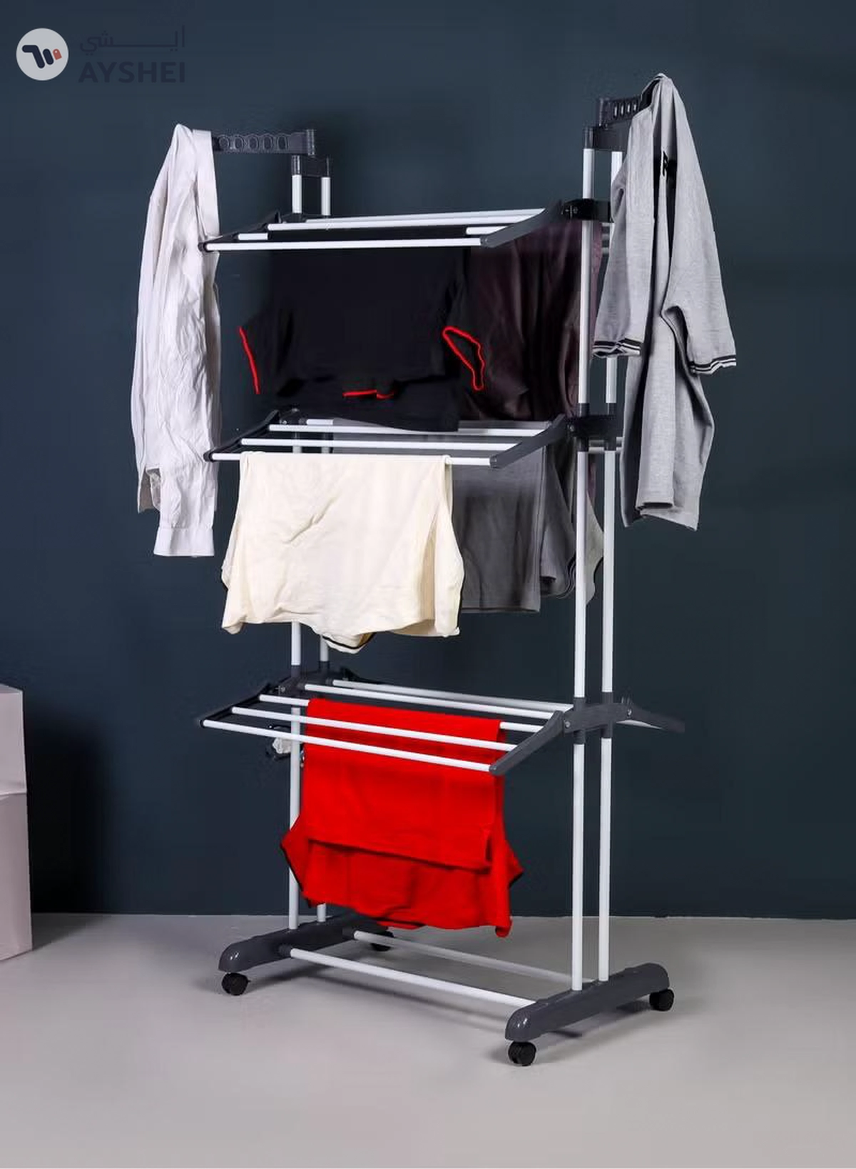 Delcasa 3Tier Garment Rack Cloth Dryer Multi Purpose Cloth Drying Stan-5-5