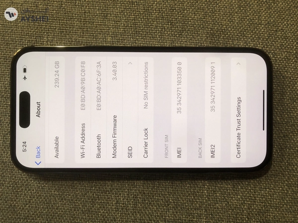 iPhone 14 pro 256gb deeppurple color 100%battery life