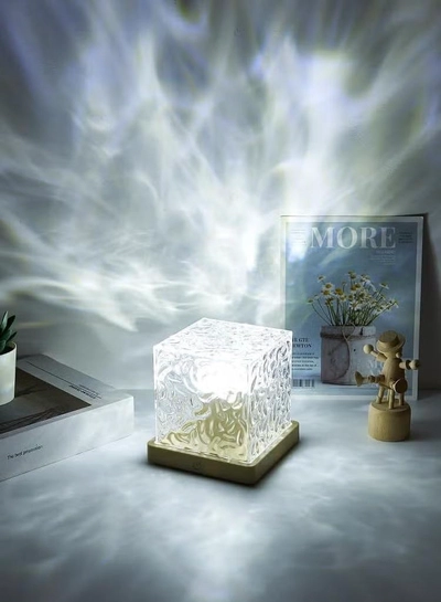 Eworld Northern Lights and Ocean Wave Projector, 16-Color Rotating Water Wave Lamp-2