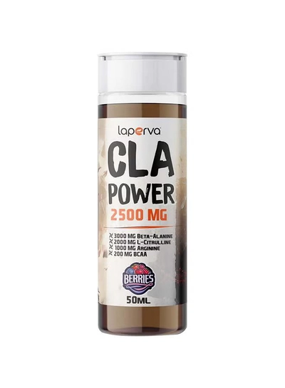 Laperva CLA Power Berries Smoothie 2500mg, 50ml x 12 Ampules - Tonalin CLA, Beta-alanine, L-Citrulline, BCAA, Taurine, Vitamins, Made in Spain-0