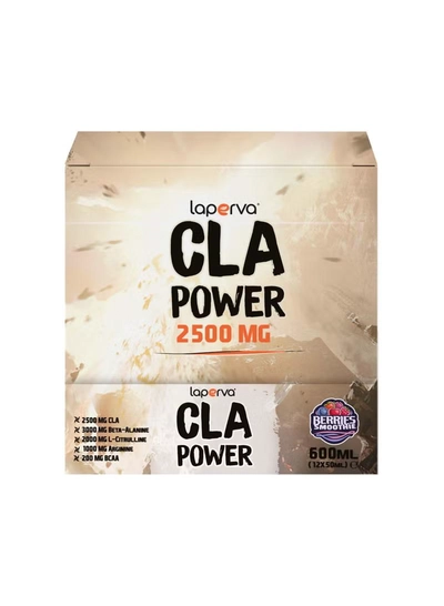 Laperva CLA Power Berries Smoothie 2500mg, 50ml x 12 Ampules - Tonalin CLA, Beta-alanine, L-Citrulline, BCAA, Taurine, Vitamins, Made in Spain-1