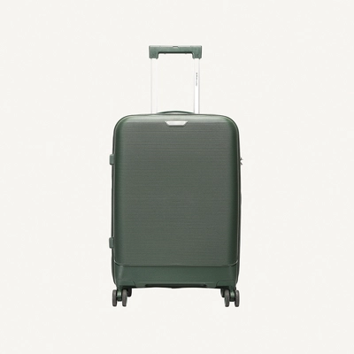 British Traveller 3-Piece Polypropylene Luggage Set | 20”, 24”, 28” Lightweight Suitcases with 360° Spinner Wheels, TSA Lock, Water & Scratch Resistant | Durable Hard Shell Trolley Bags with Telescopic Handle - Green-2