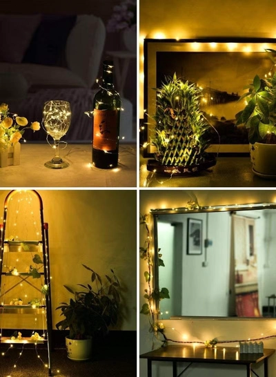 JIHAM LED Fairy String Lights 10FT/3M 30 Leds Firefly String Lights Garden Light Fairy Light For Home Party Wedding Festival Decorations Light Crafting Battery Operated Lights Warm White Ramadan Light Ramadan Decoration Light (Battery Not Included)-3