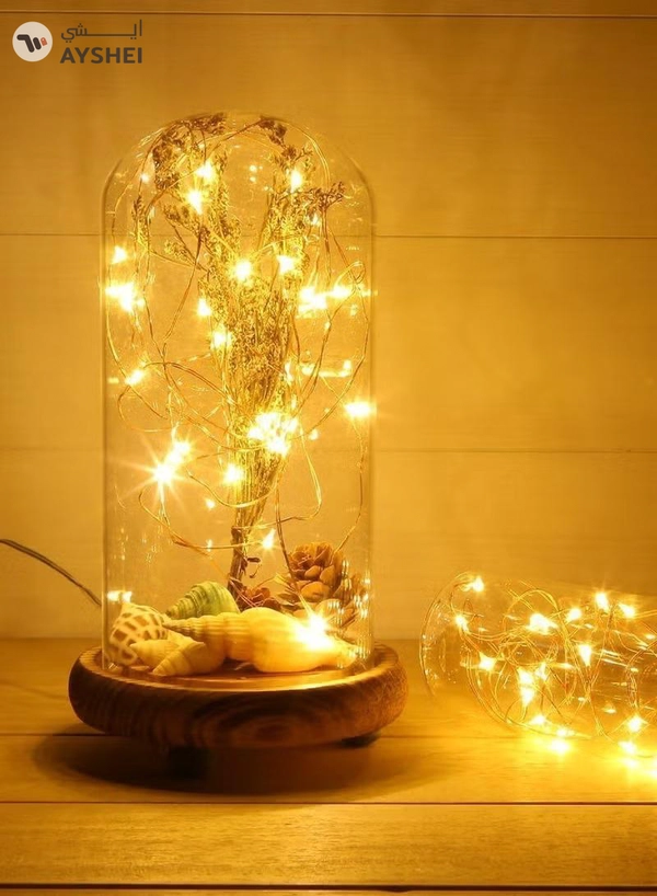 JIHAM LED Fairy String Lights 10FT/3M 30 Leds Firefly String Lights Garden Light Fairy Light For Home Party Wedding Festival Decorations Light Crafting Battery Operated Lights Warm White Ramadan Light Ramadan Decoration Light (Battery Not Included)