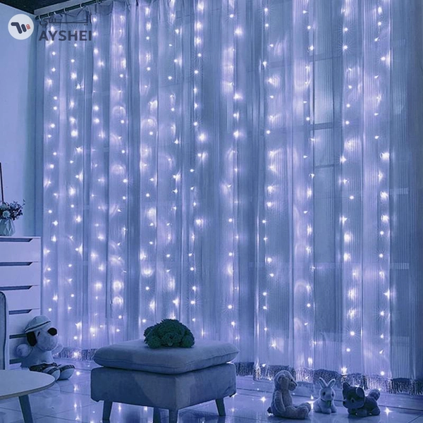 3MX3M LED DECORATIVE CURTAIN LIGHT-WHITE