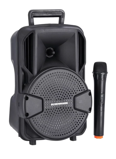 Olsenmark Rechargeable Party Speaker , 8 Inch, OMMS1283 | 8000W PMPO | 7.4V 1800mAh Battery | USB/TF/FM/BT/Remote/LED Display/AUX In/MIC-0