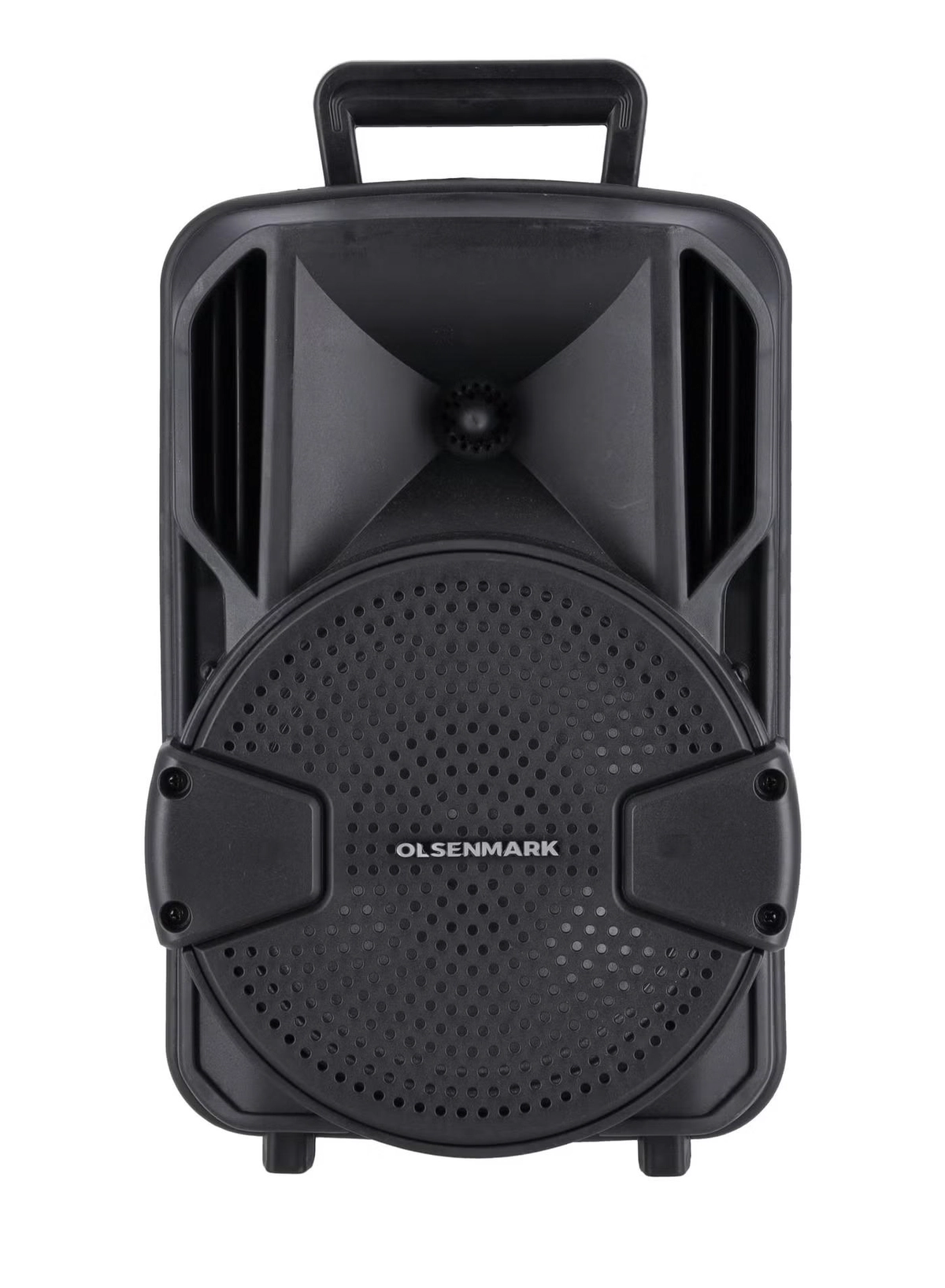 Olsenmark Rechargeable Party Speaker , 8 Inch, OMMS1283 | 8000W PMPO | 7.4V 1800mAh Battery | USB/TF/FM/BT/Remote/LED Display/AUX In/MIC-5-5