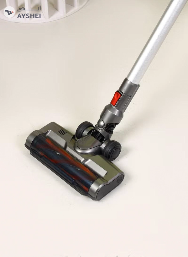 GEEPAS Rechargeable Cordless Vacuum Cleaner, 3 Speed and LED Touch Panel Control, Sensor for Power, Easy to Use Stick Model, Low Noise Design, Long and Sofa Nozzle 0.6 L 350 W GVC19038 Grey, Red