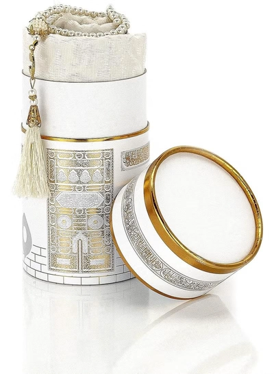 DubaiGallery Beautiful Muslim Janamaz Prayer Rug with Matching Tasbih, Luxury Storage Box, Ideal for Salah, Home Prayer, Travel, and Thoughtful Eid Gift for Loved Ones-3