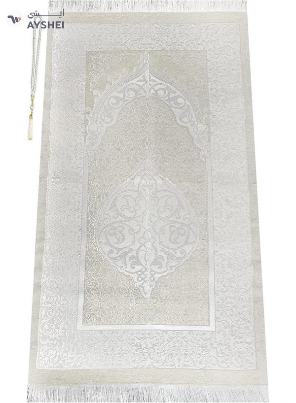 DubaiGallery Beautiful Muslim Janamaz Prayer Rug with Matching Tasbih, Luxury Storage Box, Ideal for Salah, Home Prayer, Travel, and Thoughtful Eid Gift for Loved Ones