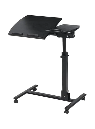 LANGRIA Laptop Stand Rolling Cart Black-0