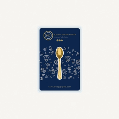 BTC 5 Gram Pure Golden Spoon- Exclusive Gifting and Collectable 24 carat-0