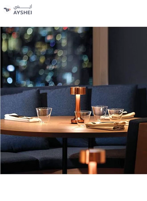Alfa.life Modern Nightstand LED Table Lamp Golden 21 X 9cm