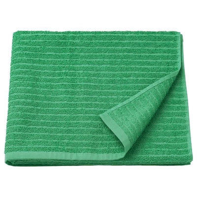 VÅGSJÖN Bath towel, bright green, 70x140 cm-0