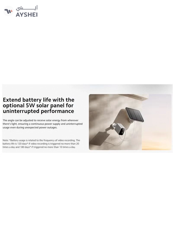 Xiaomi Outdoor Camera BW300 | 3MP 2K HD Full Color | Full-Colour Night Vision | 4900mAh Battery | IP67 Dust And Water Resistance | Two-Way Audio