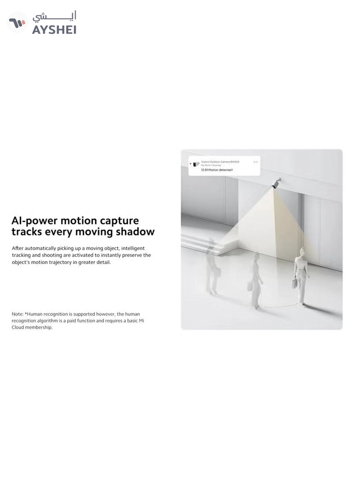 Xiaomi Outdoor Camera BW300 | 3MP 2K HD Full Color | Full-Colour Night Vision | 4900mAh Battery | IP67 Dust And Water Resistance | Two-Way Audio-3-3