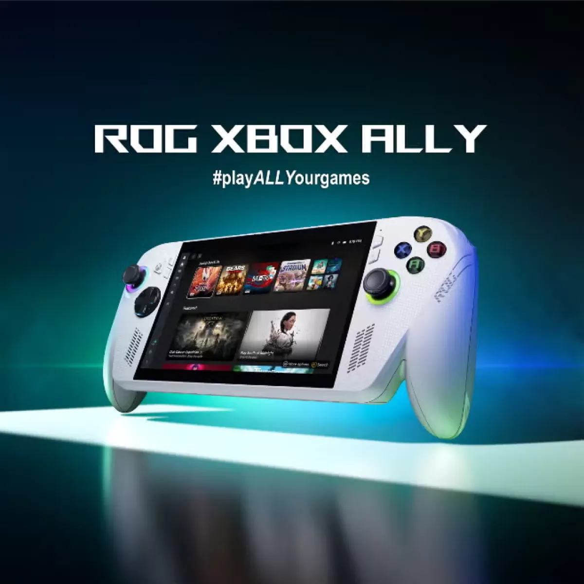 ASUS ROG XBOX ALLY Gaming Console With 7 Inch Full HD (1920X1080) Display 120Hz, AMD Ryzen Z2 A Processor/16GB RAM DDR5/512GB SSD/AMD Radeon Graphics/Windows 11 Home/Dolby Speaker TYPE C & Finger Print Sensor/ GARDENIA WHITE-4-4