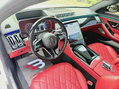 مرسيدس بنز S 580 4 MATIC ابيض / احمر 2023 (خليجي)-12