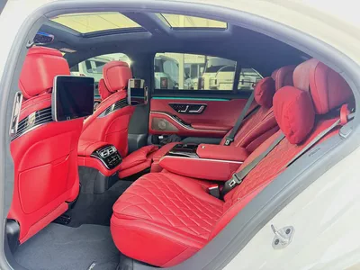 مرسيدس بنز S 580 4 MATIC ابيض / احمر 2023 (خليجي)-8