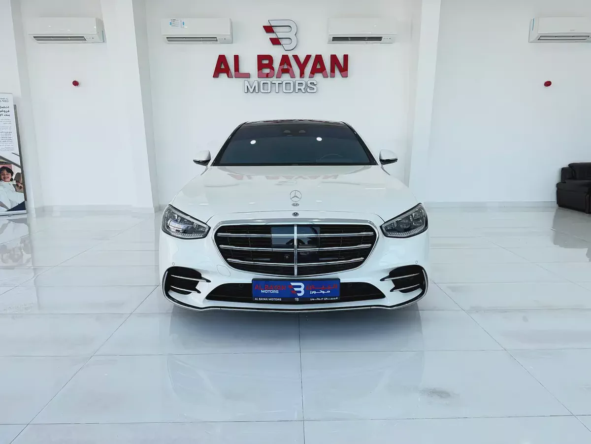 مرسيدس بنز S 580 4 MATIC ابيض / احمر 2023 (خليجي)-4-4
