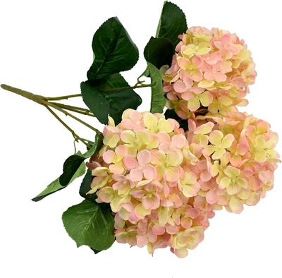 Yatai Artificial Hydrangea Flowers Plants 5/Heads Gift For Anniversary Party Birthday Wedding-1