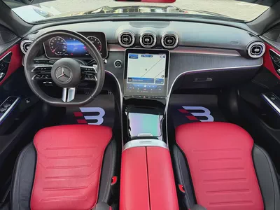 مرسيدس بنز C200 اسود / احمر 2023 (خليجي)-8
