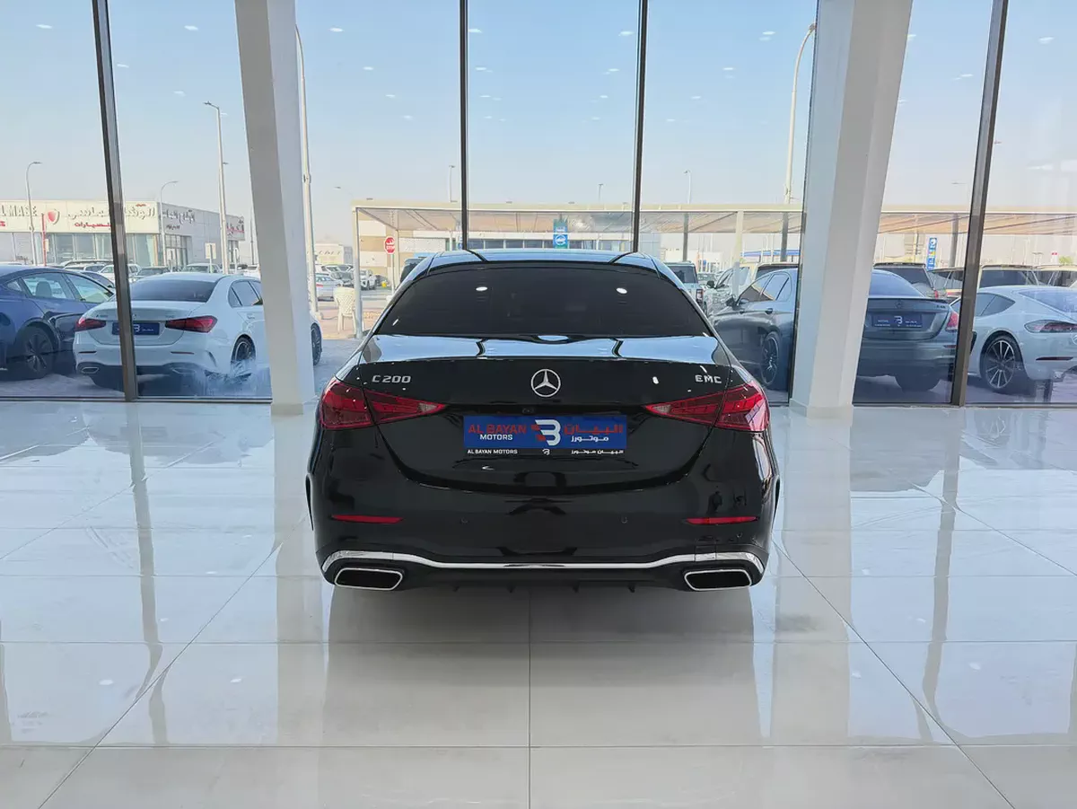 مرسيدس بنز C200 اسود / احمر 2023 (خليجي)-5-5