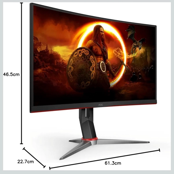 AOC 240hz Curved Frameless Ultra-Fast Gaming Monitor - FHD 1080p - 0.5ms 240Hz - FreeSync (WITH BOX)