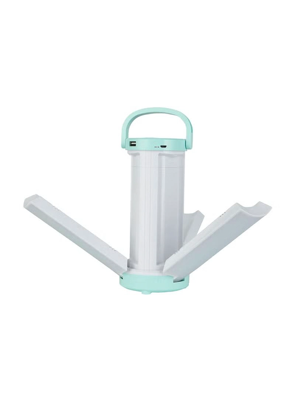 Olsenmark Rechargeable LED Emergency Lantern With Solar Panel White/Blue