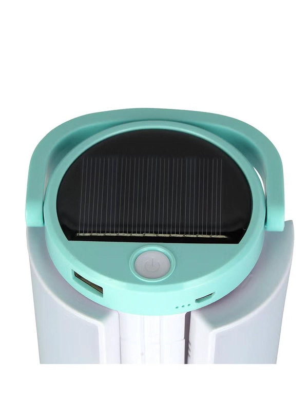 Olsenmark Rechargeable LED Emergency Lantern With Solar Panel White/Blue