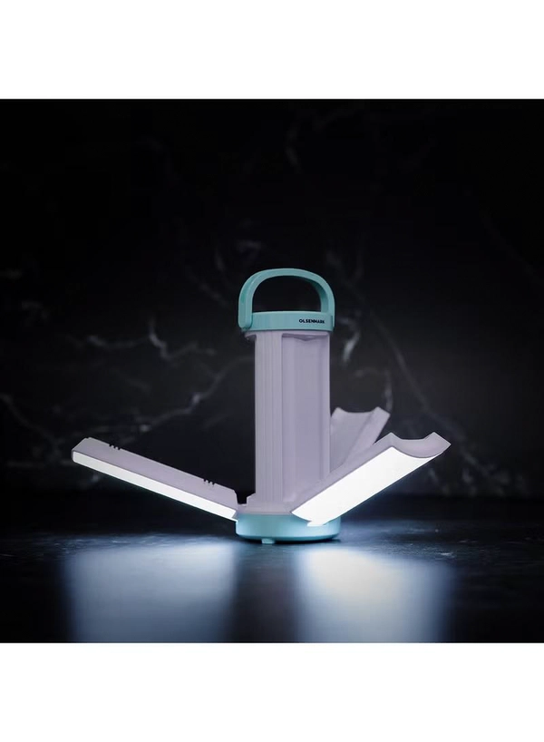 Olsenmark Rechargeable LED Emergency Lantern With Solar Panel White/Blue