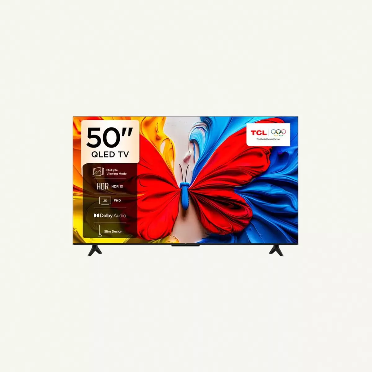 TCL 50 Inch Smart TV QLED HDR 10 Google TV, FHD, 60Hz, Dolby Audio, Game Mode, Multiple Eye Care with Slim Design, Google Cast, (2025 Model), 50S5K Black