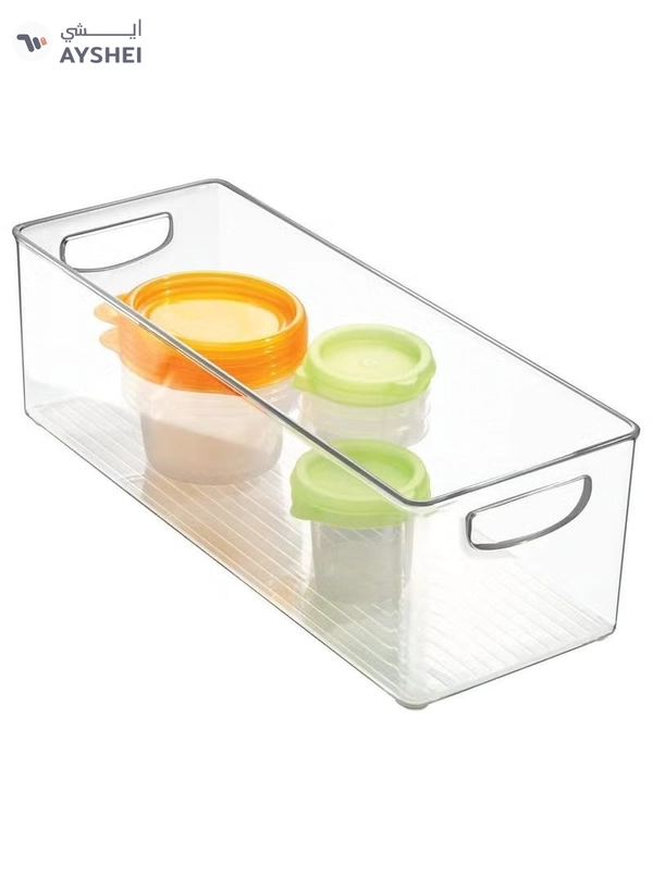 Eworld Pack of 2 Clear Plastic Refrigerator Storage Organizer