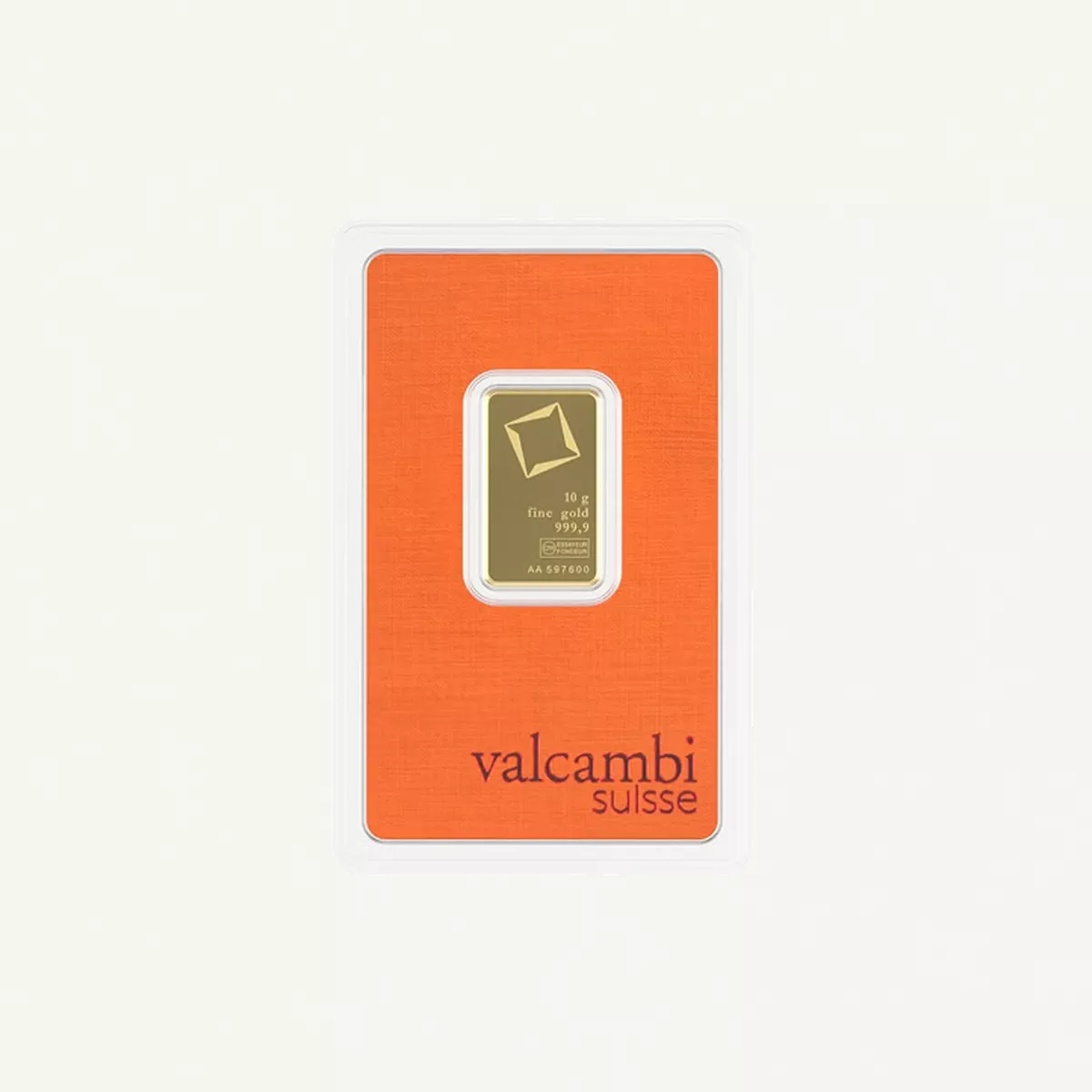 Valcambi Suisse 10g 24K (999.9) Pure Minted Gold Bar - Variable Design