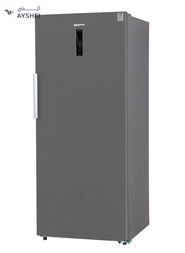 GEEPAS 500 L Gross/433 L Net Capacity No Frost Upright Freezer Convertible And Huge Storage Capacity, Inverter Compressor, Freeze And Fridge Conversion Option, Digital Temperature Control, Door Open Alarm GRFU5125XHN 150 W GRFU5125XHN Metallic Grey