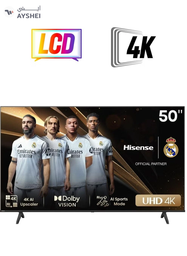 Hisense 50 inch 4K Smart TV UHD 60Hz 50A6N Black